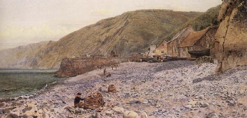 Charles Napier Hemy Among the Shingle at Clovelly